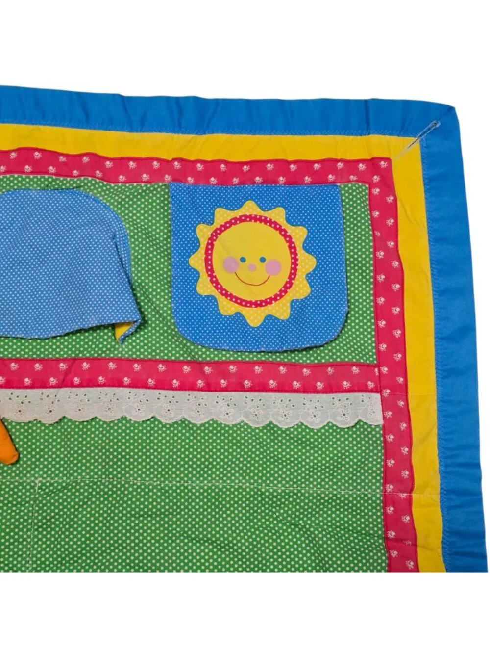 VTG Playskool Interactive Baby Play Mat Tummy Time Activity Patchwork Quilt